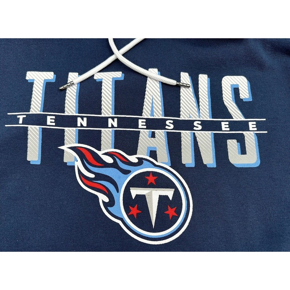 Tennessee Titans Large Blue Logo Hooded Sweatshirt - Hoodie NFL Team Apparel NWT